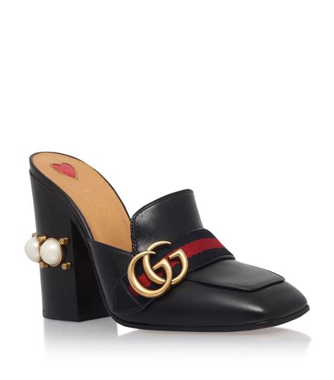 gucci pearl leather mules|Designer Women's Mules .